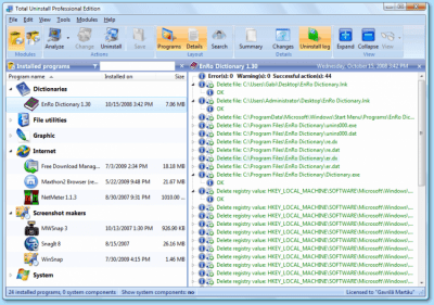 Capture d'écran de l'application Total Uninstall - #3