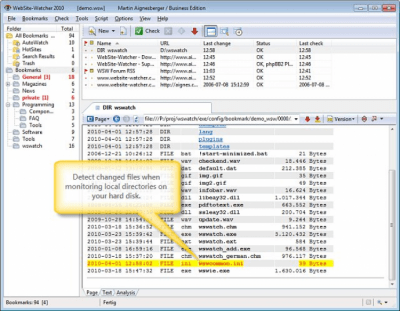 Capture d'écran de l'application WebSite-Watcher - #4