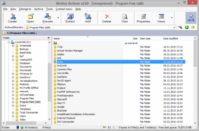 Capture d'écran de l'application WinAce - #3
