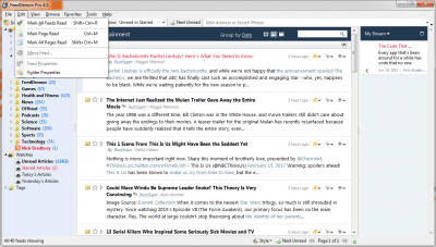 Capture d'écran de l'application FeedDemon - #3