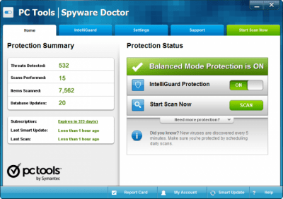 Capture d'écran de l'application Spyware Doctor - #1