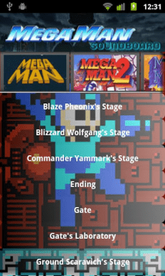 Capture d'écran de l'application Megaman Soundboard - #1