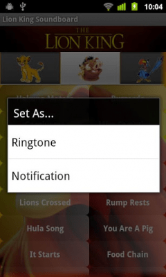 Capture d'écran de l'application Lion King Soundboard - #2