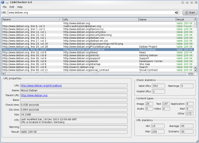 Capture d'écran de l'application LinkChecker - #1