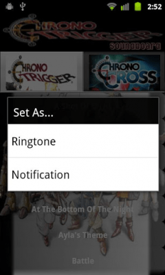 Capture d'écran de l'application Chrono Trigger Soundboard - #2