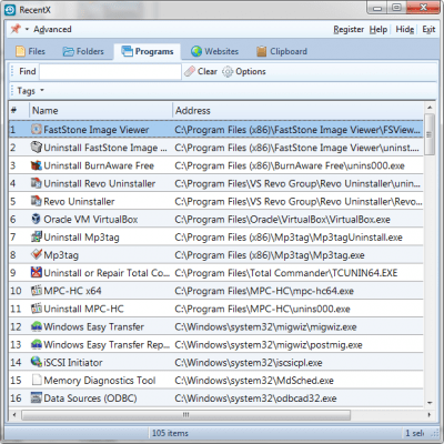 Capture d'écran de l'application RecentX - #4