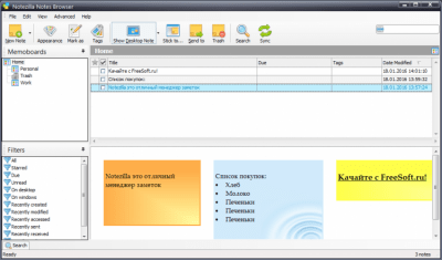 Capture d'écran de l'application Notezilla - #3