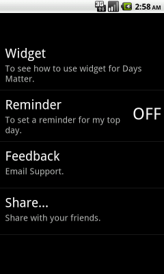 Capture d'écran de l'application Day Matters Widget - #1