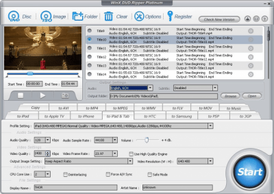 Capture d'écran de l'application WinX DVD Ripper Platinum - #1