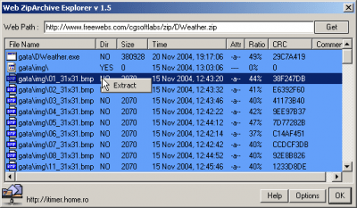 Capture d'écran de l'application WebZipExplorer - #1