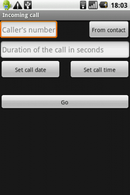 Capture d'écran de l'application Super Call Log Faker (Free) - #1