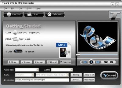 Capture d'écran de l'application Tipard DVD to MP3 Converter - #1