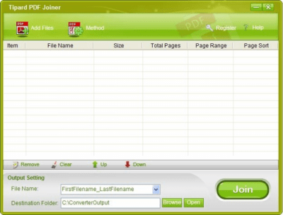 Capture d'écran de l'application Tipard PDF Joiner - #1