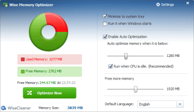 Capture d'écran de l'application Wise Memory Optimizer - #1