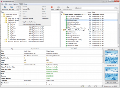 Capture d'écran de l'application MusicBrainz Picard - #4