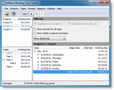 Capture d'écran de l'application AllNetic Working Time Tracker - #2