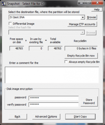 Capture d'écran de l'application Drive SnapShot - #3