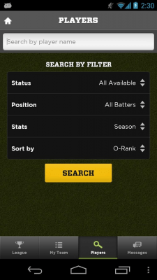 Capture d'écran de l'application Yahoo! Fantasy Baseball - #2