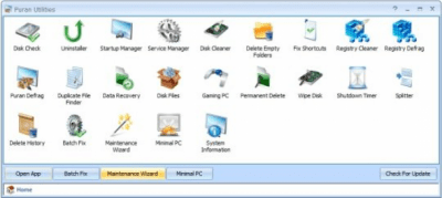 Capture d'écran de l'application Puran Utilities - #1