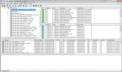 Capture d'écran de l'application Dependency Walker - #1