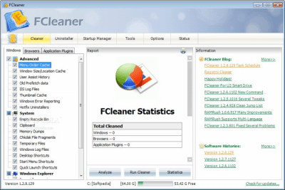 Capture d'écran de l'application FCleaner - #1