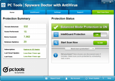 Capture d'écran de l'application Spyware Doctor with AntiVirus - #1