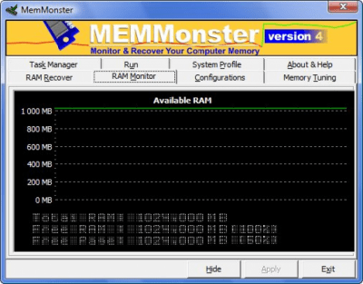 Capture d'écran de l'application MemMonster - #1