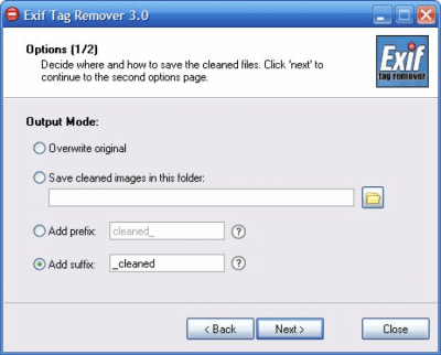 Capture d'écran de l'application Exif Tag Remover - #1