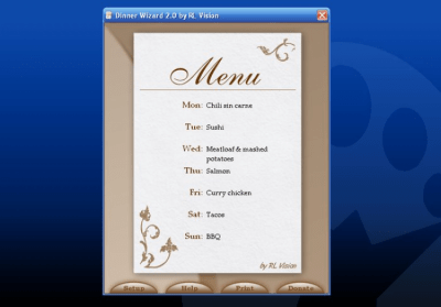 Capture d'écran de l'application DinnerWiz - #1