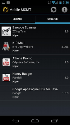 Capture d'écran de l'application Symantec Mobile Management - #3