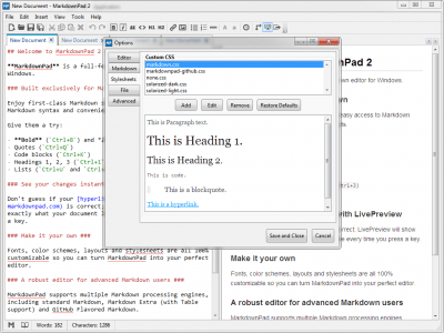 Capture d'écran de l'application MarkdownPad - #5