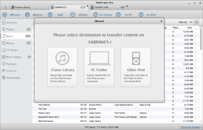 Capture d'écran de l'application PodTrans Pro - #5