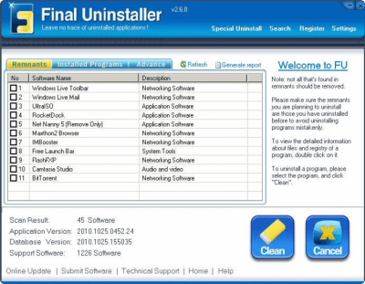 Capture d'écran de l'application Final Uninstaller - #2