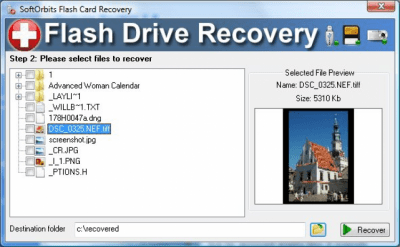 Capture d'écran de l'application SoftOrbits Flash Drive Recovery - #2