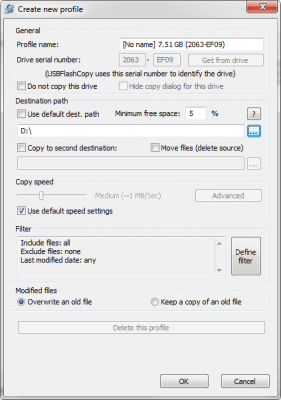 Capture d'écran de l'application USBFlashCopy - #2