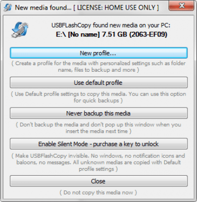 Capture d'écran de l'application USBFlashCopy - #3